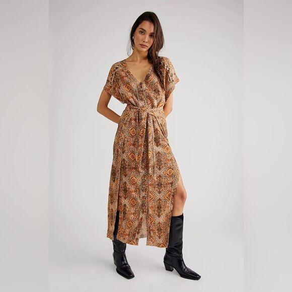 Free People Farrah Midi Dress Large - Picture 1 of 6